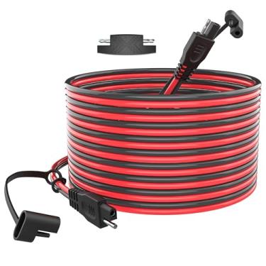 Imagem de POWOXI Cabo de extensão SAE de 16 AWG 16 AWG conector SAE para SAE para painel solar bateria automotiva RV motocicleta trator