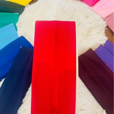 Imagem de Kit Faixas lisa de Cabelo em Malha Elástica Acessórios de Cabelo Lisa 