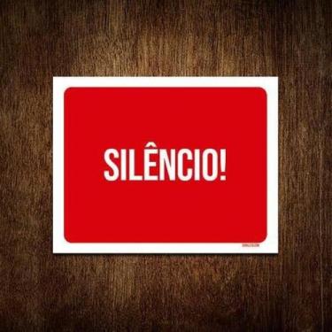 Imagem de Kit 10 Placas Sinalização Ambiente Silêncio - Sinalizo.Com