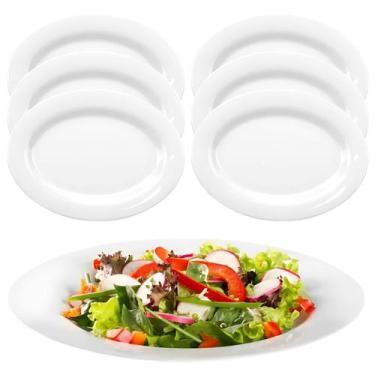Imagem de 6 Travessas Prato Oval em Melamina Para Porções 22,5cm - Fx