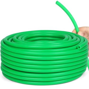 Imagem de Naicet Tubo de irrigação por gotejamento de 1/10.2 cm, mangueira de distribuição em branco verde de 152 m, perfeita para sistema de mangueira de irrigação de jardim DIY, hidroponia, tubulação de