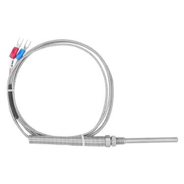 Imagem de Termopar Tipo K, Sensor de Temperatura de Aço Inoxidável 304 Termopar de Sonda M8 5x50mm Com Isolamento, para Plástico, Máquinas, Têxteis, Alimentos (2M)