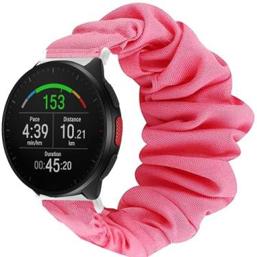 Imagem de Compatível com pulseira de smartwatch Polar, 20 mm, 22 mm de tecido elástico Scrunchie pulseira de relógio feminina linda pulseira de substituição compatível com Polar Unite, Ignite, Ignite 2, Ignite