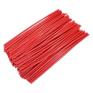 Imagem de Hitefu Pacote com 72 capas de raio duráveis, capas universais de raio de bicicleta para envoltórios de roda de bicicleta e motocicleta, tubo compatível para aros de 20 a 53 cm (vermelho)