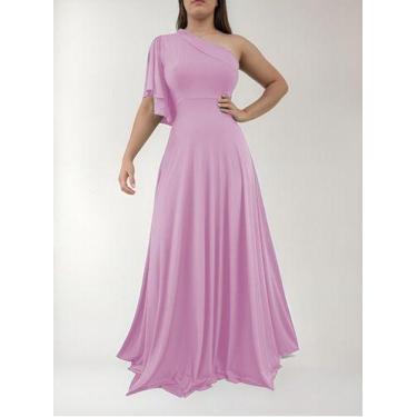 Imagem de Vestido Longo Godê Para Madrinha Casamento Festa Formatura - Casual Dr