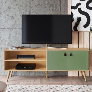 Imagem de Rack Amber 2 PT Savana e Alecrim 160 cm - Mobly