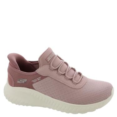 Imagem de Skechers Tênis feminino sem cadarço Bobs Squad Chaos-in Color, Blush, 8 Wide
