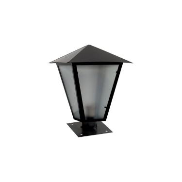 Imagem de Luminária Romana Parafusar No Muro Alumínio Preto 31cm