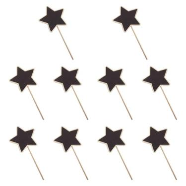 Imagem de Ioensy Mini placas de lousa, placas de mesa, 10 peças, superfície lisa, madeira, apagável, estilo vintage, pequenas etiquetas de preço para quadro negro, 8.8x8x11cm