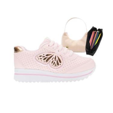 Imagem de Tênis Infantil Feminino de Menina Escolar e Casual Tam 24 ao 34 - Têni