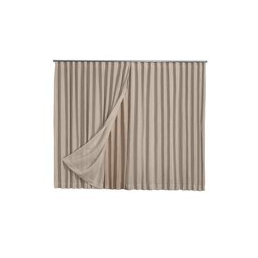 Imagem de Cortina Microfibra Com Linho 2,80X1,80 Para Varão Duplo - Ludatex