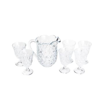 Imagem de Conjunto Jarra com 6 Taças para Água de Cristal Lile 1,5L/200ml - Lyor
