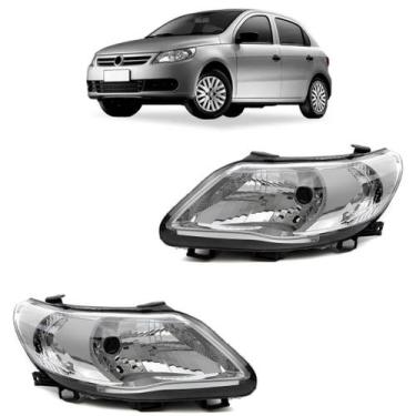 Imagem de Farol VW Gol Saveiro Voyage G5 2009 2010 2011 2012 Foco Simples Cromad