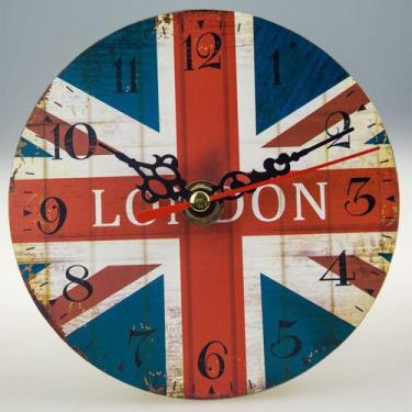 Imagem de Relógio madeira redondo 12cm x 5mm de mesa modelo c - HAND