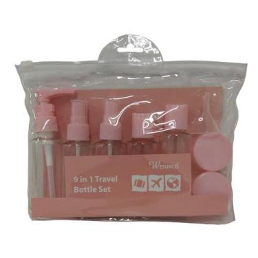 Imagem de Kit de Frascos para Viagem 9 Peças Porta Shampoo Creme - Dy Multi Shop