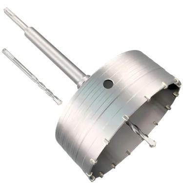 Imagem de Serra de furo de concreto de 15 cm, broca de núcleo de aço de tungstênio de 152 mm para bloco de concreto, tijolo, rocha, paredes de tábuas para tubos ou mini linhas divididas, com haste SDS Plus e 2