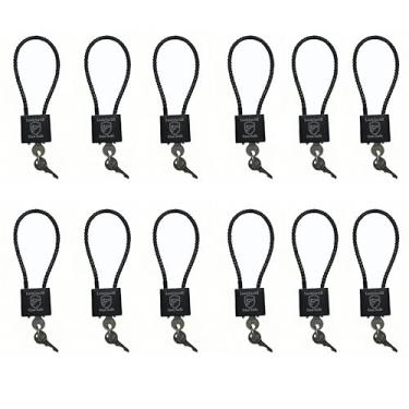 Imagem de Lockforall Fechaduras de cabo de 21,6 cm com chave esportiva de caça, trava segura com chave aprovada pela CA DOJ para pistolas, revólveres, rifles e espingardas, casa, armazenamento e trava de arma