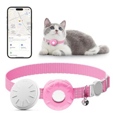 Imagem de Rastreador GPS para gatos, rastreador de animais de estimação Tractive GPS, coleira rastreadora de gatos com fivela elástica de segurança, funciona com qualquer coleira, compatível com Apple Find My