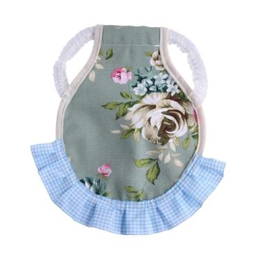 Imagem de WeiLaiKeQi Protetor de asa traseira de sela de frango, fácil de usar, proteção de penas, colete de frango para animais de estimação, para galinha, Flor