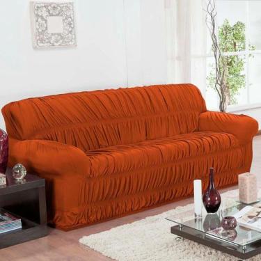 Imagem de Conjunto Capa de Sofá 3 e 2 Lugares Elástica em Malha Gel - Cores Cham