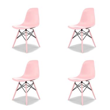Imagem de Conjunto com 4 Cadeiras Eames DSW Rosa