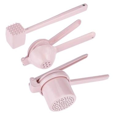 Imagem de Kit Utensílios Rosa Martelo e Espremedor de Batata e Limão - Weck