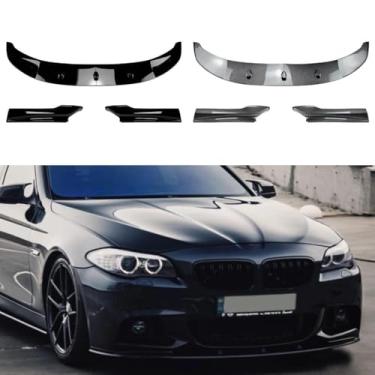 Imagem de Protetor de para-choque dianteiro compatível com 5 Series F10 F11 M Sport 2011-2017 Kit de carroceria acessórios de carro para para-choque dianteiro (aparência de fibra de carbono)