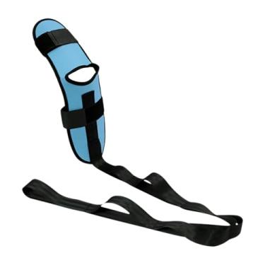 Imagem de kowaku Faixa elástica com alças para alongamento de pernas e pés, sem elástico, para ginástica, ioga e treinamento de flexibilidade, Azul
