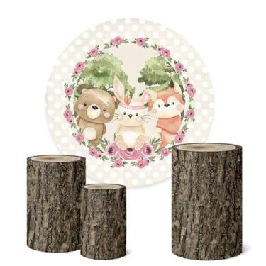 Imagem de Trio Capas Cilindro + Painel Redondo 1,50m Bosque - Fadrix, K1BSQ0014