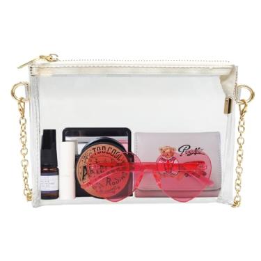 Imagem de Lackycc Bolsa transparente para eventos de estádio bolsa feminina bolsa pequena bolsa de ombro bolsa transversal, Bolsa pequena transparente