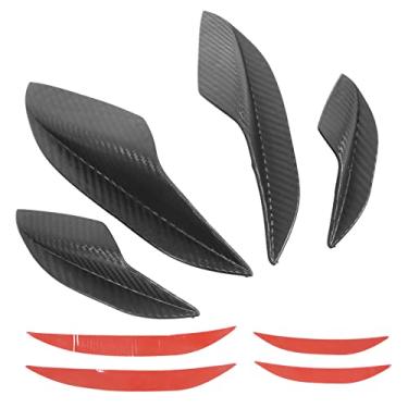 Imagem de Para-choques Fin Car Front Bumper Side Splitter Canards Lip Spoiler Defletor Substituição para Benz Borracha Durável Proteção Decorativa Fácil Instalação (Fibra de Carbono)