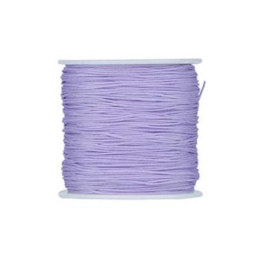 Imagem de Cheriswelry 100 Jardas/Rolo 0,8 Mm De Fios Nylon Trançado Lilás Chinês Nó Joias Contas Cordas Para Artesanato Faça Você Mesmo Pulseiras Macramê Kumihimo Suprimentos Fabricação