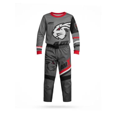 Imagem de Conjunto Infantil Camisa Calça Amx Classic Trail Cinza / Preto