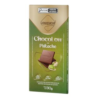 Imagem de Lowçucar Chocolate Chocolow com Pistache Zero Lactose 30g – Display com 10 Unidades