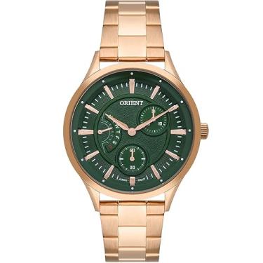 Imagem de Relógio ORIENT feminino analógico rosê verde FRSSM044 E1RX