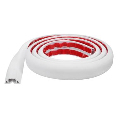 Imagem de HARFINGTON Capa de cabo de 1,8 m L 1,71 x A 0,39 Canal interno PVC esconde extensão, protetor de fios para evitar desvios de cabos, gerenciamento de cabos, branco