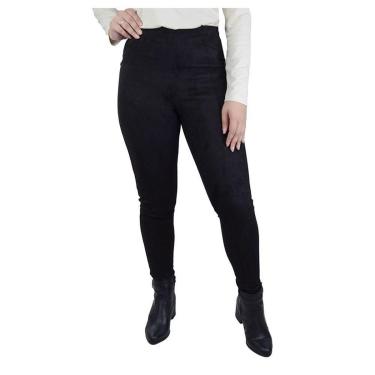 Imagem de Calça Feminina Averzzy Skinny Suede Preta - 6422-Feminino