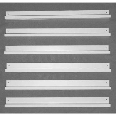 Imagem de Prateleiras kit 6 porta esmaltes na cor branco 50cm x 6,5cm - MDF SKY 