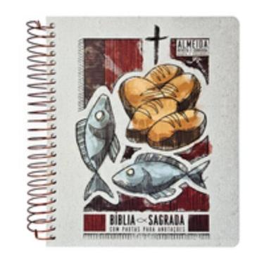 Imagem de Bíblia para anotações - ARC - com harpa - multiplicação dos pães