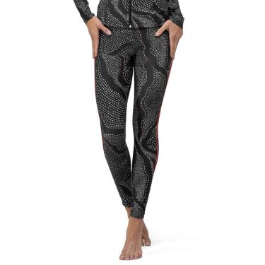 Imagem de Calça Legging Drop Shot Greta Preta e Coral-P