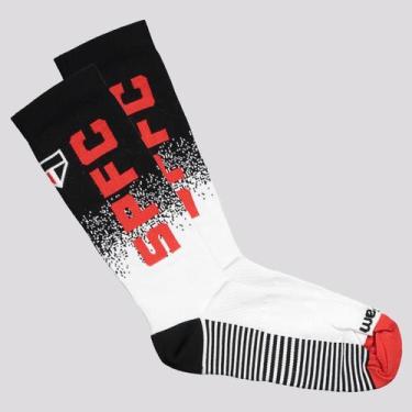 Imagem de Meia São Paulo SPFC Performance Preta e Branca - Rikam, 38-43