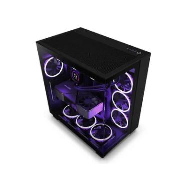 Imagem de Gabinete Nzxt H9 Flow, Dual-chamber, Mid-tower, Vidro 360°, Preto