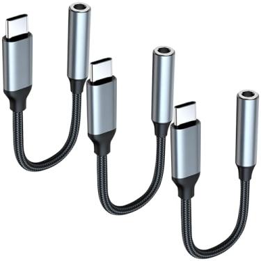 Imagem de Arparnar Adaptador de áudio USB C para 3,5 mm, adaptador tipo C para fone de ouvido, cabo dongle de áudio auxiliar compatível com iPhone 16 Pro Max/15, Galaxy S25 Ultra/S24/S23, Pixel, iPad Pro,
