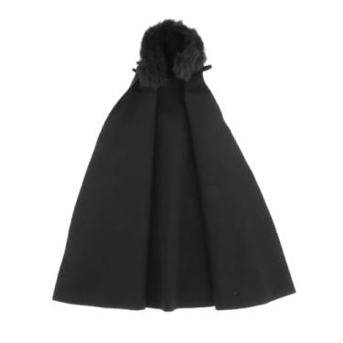 Imagem de YIJU Roupas de bonecos de ação em escala 1/12, roupas em miniatura, capa, homens, mulheres, fantasia de boneca para bonecos de 6 polegadas, masculinos e, Preto