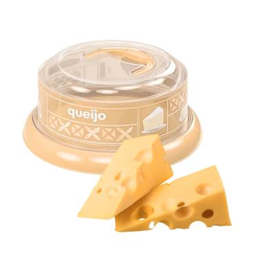 Imagem de Porta Queijo Queijeira Plástico Plasutil Beje - Nova Coleçâo