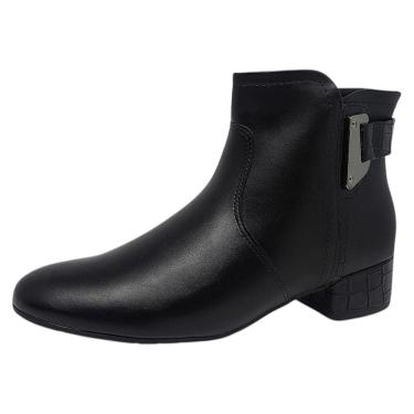 Imagem de Bota Feminina Cano Baixo Salto Bloco Conforto Comfortflex