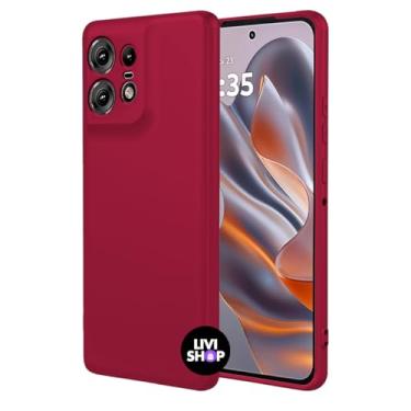 Imagem de Capa Case Capinha Compatível Motorola G75 Silicone Com Bordas Elevadas Aveludada Forro Premium (MARSALA)