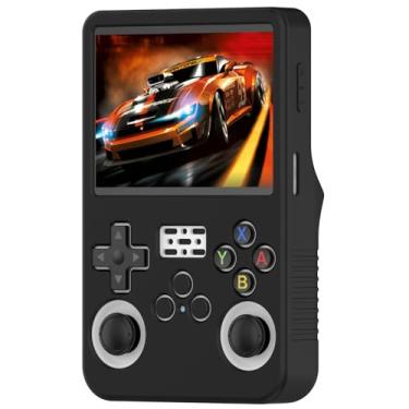 Imagem de AWADUO Capa protetora de substituição compatível com console de jogos portátil R36S capa de silicone antiqueda para homens e mulheres (preto)