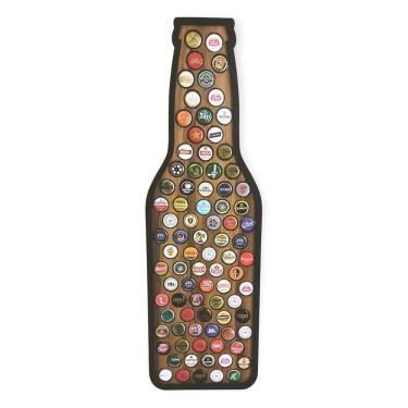 Imagem de Quadro Decorativo Porta Tampinhas - 64un - co2beer
