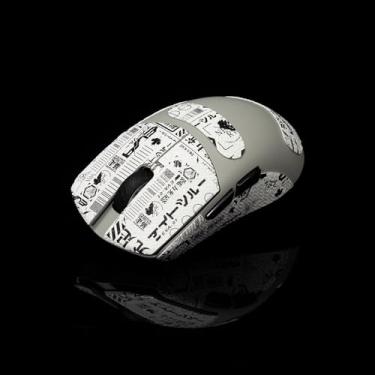 Imagem de Hokeyio Fita adesiva para Lamzu Maya X – antiderrapante, controle aprimorado, resistência ao suor, melhora a aderência FPS para jogos e proteção do mouse [pré-corte] EVA branco 0,5 mm